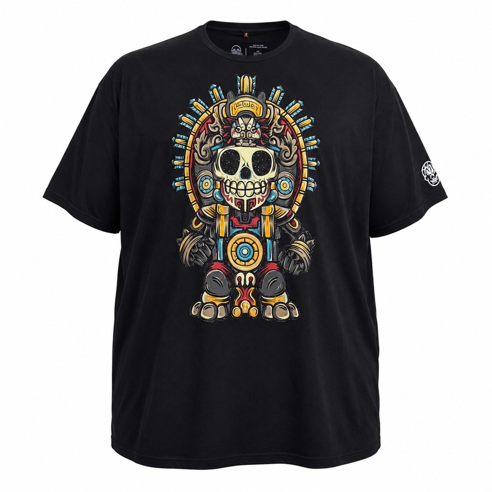 Mexican Gothic Skull Graphic Tee ¡Ay Güey! 4XL Black Streetwear